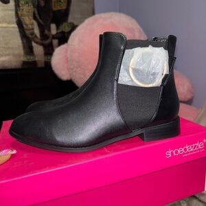 Shoe Dazzle Black Ankle Boots